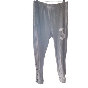 Warrior grey joggers with button detail on the bottom leg size XL euc